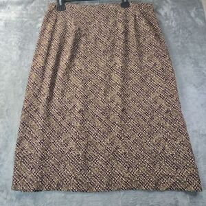 Dressbarn Plus Size 18W Purple Abstract Midi Skirt Career Office USA‎